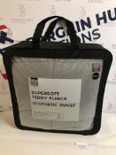 Supersoft Teddy Fleece Synthetic Duvet 10.5 Tog Duvet, Single RRP £29.50