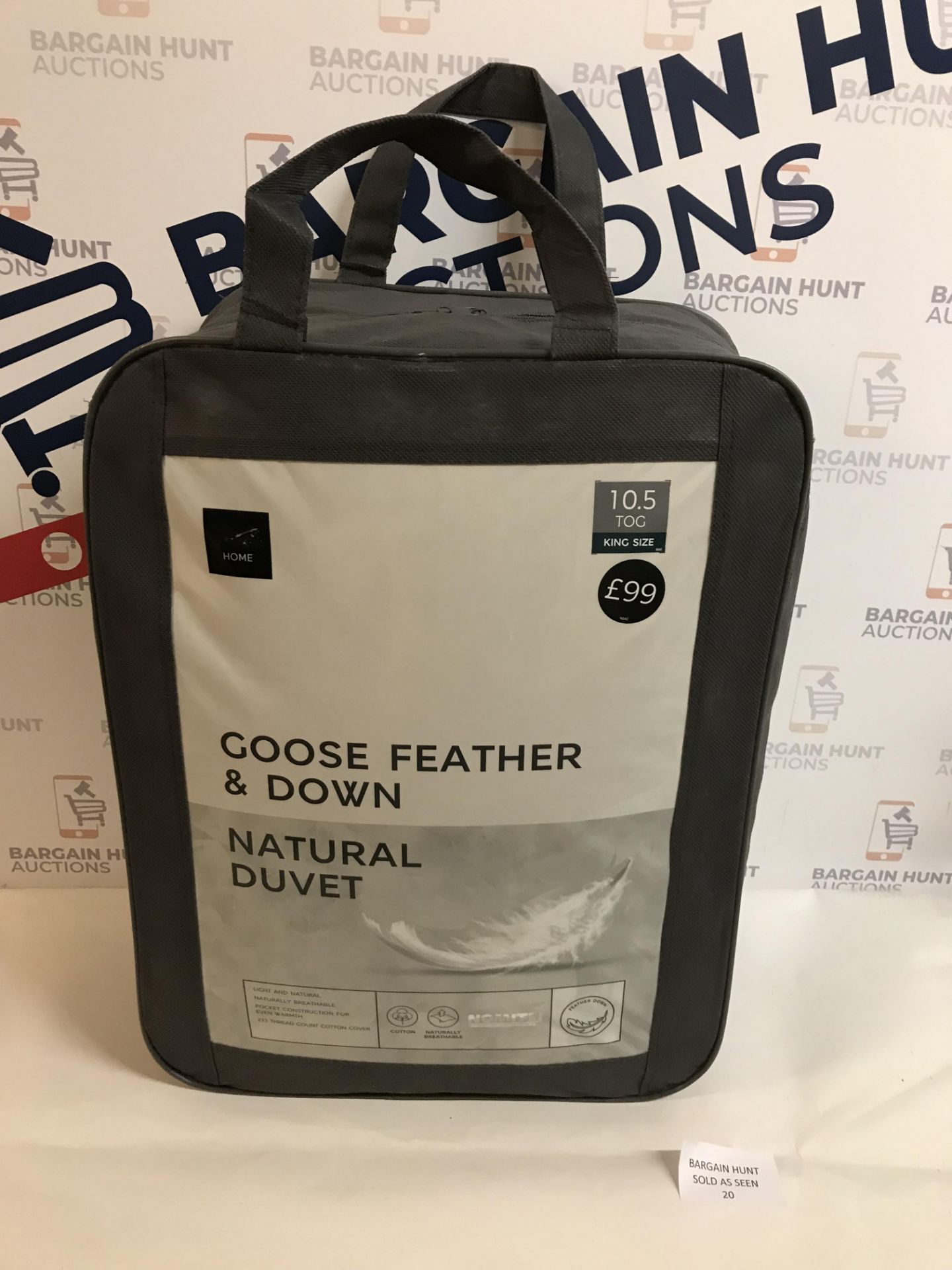 Goose Feather & Down Natural 10.5 Tog Duvet, King Size RRP £99