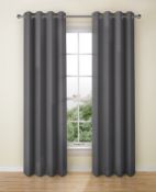 Lined Banbury Weave Curtains Eyelet RRP £65