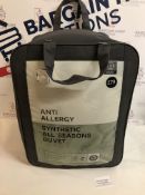 Anti Allergy Synthetic All Seasons 13.5 Tog Duvet, Double RRP £79