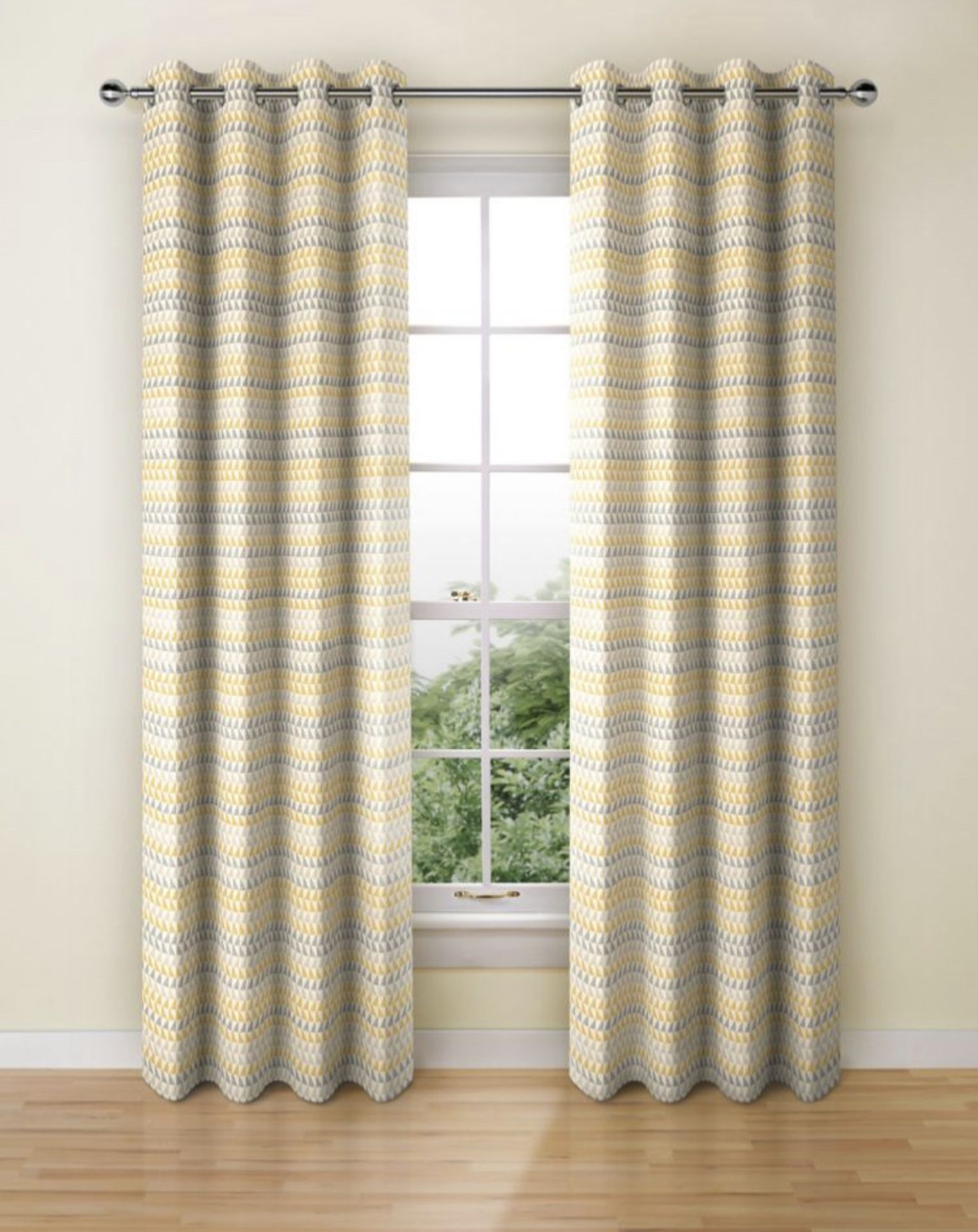 Triangle Chenille Eyelet Curtains RRP £149