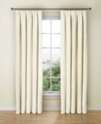 Blackout & Thermal Lined Plain Cotton, Pencil Pleat Curtains RRP £49.50