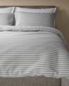 Pure Cotton Striped Jersey Bedding Set, King Size
