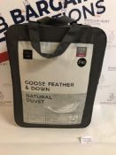 Goose Feather & Down Natural Duvet 13.5 Tog Duvet, Single RRP £90