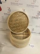 KitchenCraft World of Flavours Bamboo Steamer Basket, 2 Tier