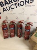 Set of 4 FireChief Fire Extinguishers