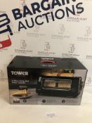 Tower 2-Slice Long Slot Glass Toaster