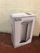 BLACK+DECKER 20L Slimline Pedal Bin (damaged, see image)