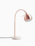 Archie Copper Curved Table Lamp