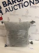 Textured Tassle Cushion