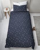 Easycare Cotton Blend Stars Reversible Bedding Set, Single