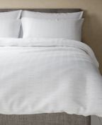 Pure Cotton Wide Stripe Seersucker Bedding Set, Double RRP £59