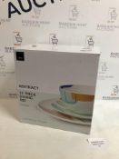 Abstract 11 Piece Porcelain Dining Set (missing 1 side plate)