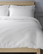 Pure Cotton Floral Matelasse Cotton Bedding Set, King Size RRP £89