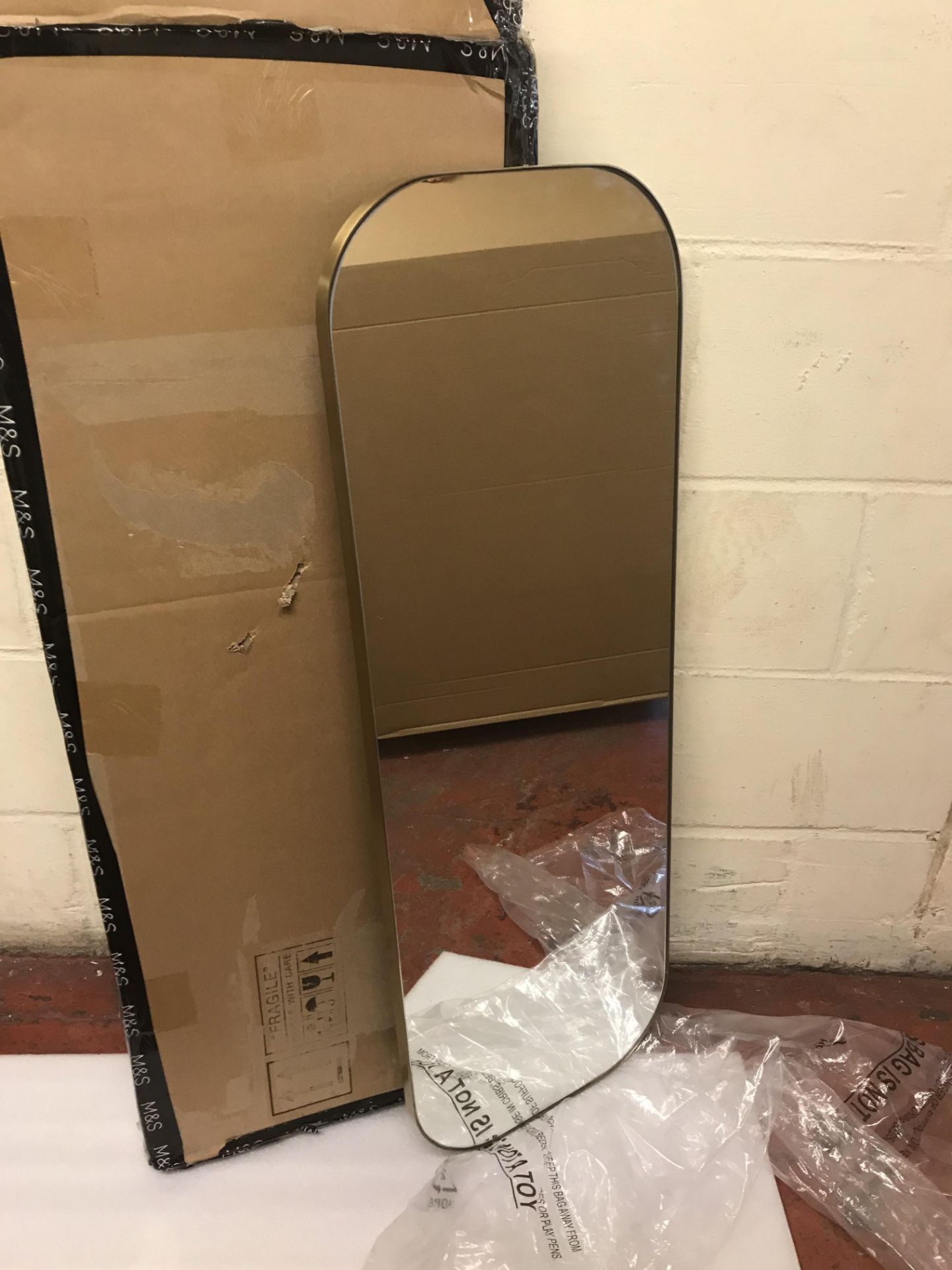 Milan Gold Oblong Mirror RRP £89 - Image 2 of 2