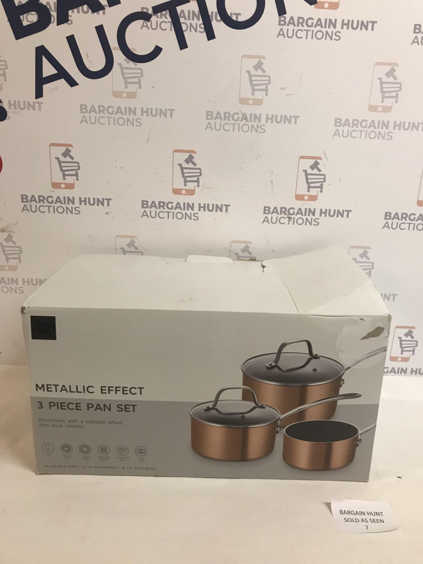 Metallic Effect 3 Piece Pan Set RRP £120