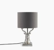 Stag Silver Table Lamp