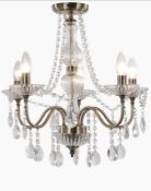 Dionne Flush Ceiling Light Antique Brass (1 crystal/ shade missing) RRP £170