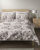 Pure Cotton Floral Bedding Set, Super King RRP £59
