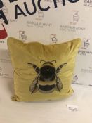 Velvet Bee Cushion (zip needs attention, see image)