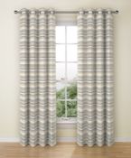Lined Geometric Chenille Eyelet Curtains RRP £159