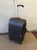 Small 4 Wheel Hard Suitcase with Security Zip (handle broken, see image) RRP £89