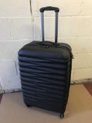 Large 4 Wheel Ultralight Hard Suitcase with Security Zip (side handle broken, see image) RRP £119