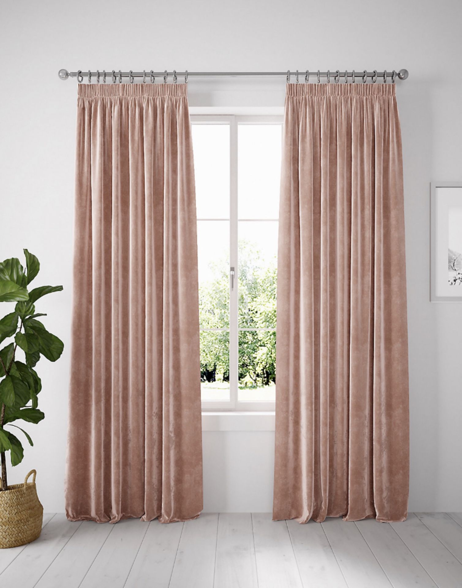 Velvet Pencil Pleat Curtains