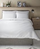 Pure Cotton Textured Waffle Bedding Set, Super King RRP £79