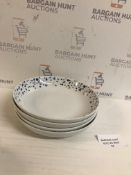 Speckle Porcelain set of 4 Pasta Bowls