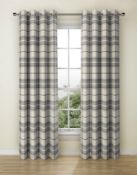 Checked Eyelet Curtains