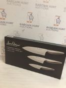 Jean-Patrique Chopaholic Oriental 3 Piece Chef's Knife Set (1 knife tip chipped, see image)