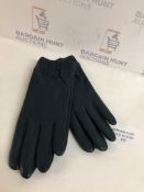 Leather Touchscreen Cuffed Gloves