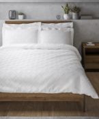 Pure Cotton Square Cut Textured Bedding Set, King Size RRP £69