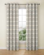 Lined Chenille Geometric Eyelet Curtains RRP £159