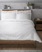 Pure Cotton Square Cut Textured Bedding Set, Super King RRP £79