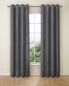 Lined Banbury Weave Eyelet Curtains RRP £75