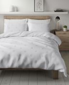 Pure Cotton Spotty Textured Bedding Set, Double RRP £69