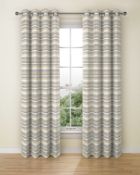 Lined Chenille Geometric Eyelet Curtains RRP £119