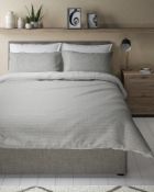 Pure Cotton Waffle Bedding Set, King Size RRP £79