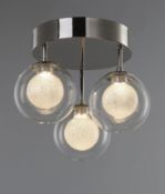 Dual Orbs Flush Ceiling Light (missing 1 shade) RRP £89