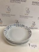 Speckle Porcelain Set of 4 Pasta Bowls