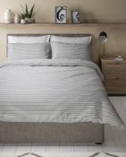 Pure Cotton Jersey Striped Bedding Set, King Size RRP £49.50