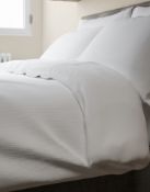 Pure Cotton Waffle Textured Bedding Set, Double RRP £59