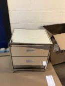 Skylar Luxury Bedside Table (small crack on 1 drawer, see image) RRP £179