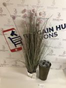 Artificial Tall Pom Pom Grass with Tin Pot RRP £35