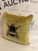 Velvet Emroidered Bee Cushion