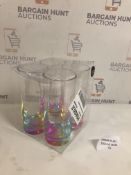 Set of 4 Rainbow Picnic Highballs