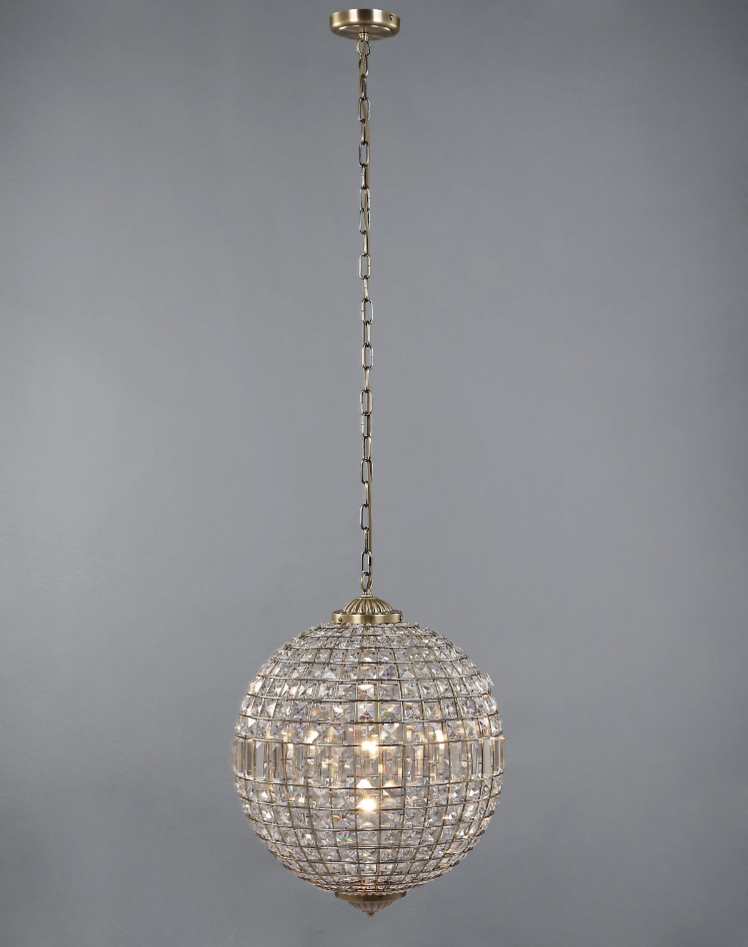 Gem Ball Extra Large Antique Brass Pendant Light RRP £250