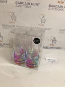 Set of 4 Rainbow Picnic Highballs